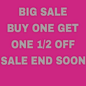 COPY - ENTIRE SITE BUY ONE GET ONE 1/2 OFF